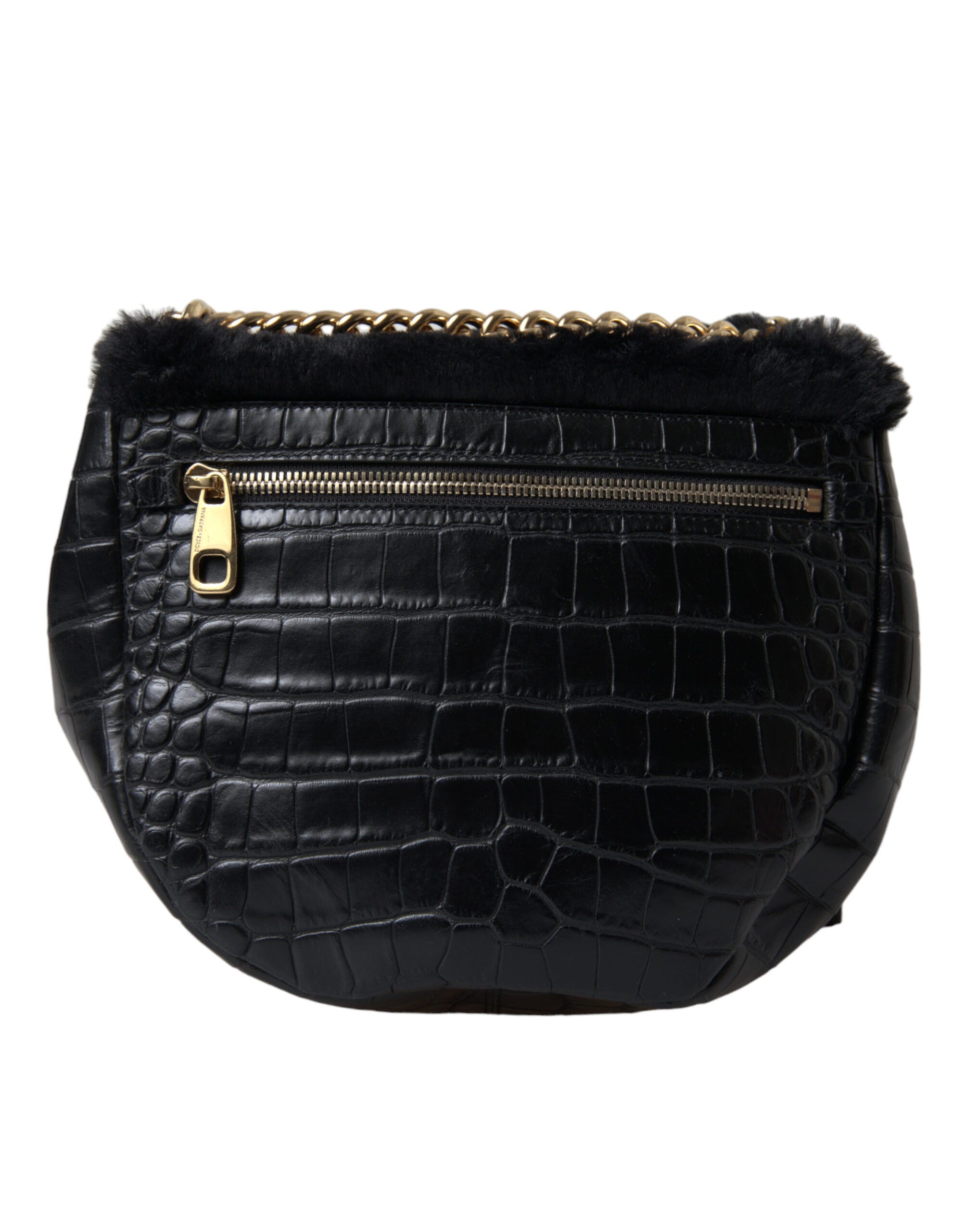 Dolce & Gabbana Exquisite Crocodile Embossed Panther Shoulder Bag